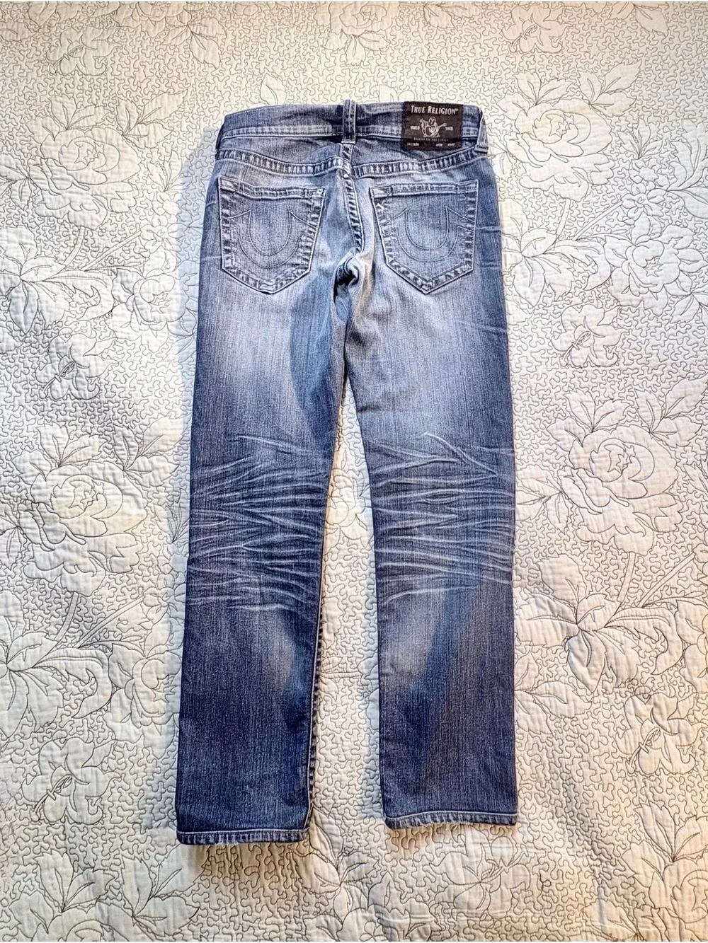 💥 True Religion Geno Relaxed Slim Jeans Men’s 29x30 Medium Wash Stretch Denim🧡